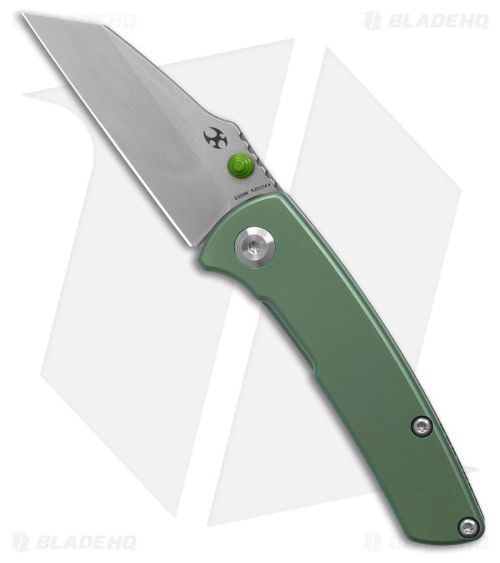 Kansept Knives Little Main Street Frame Lock Knife Green Titanium (2.2" SW)