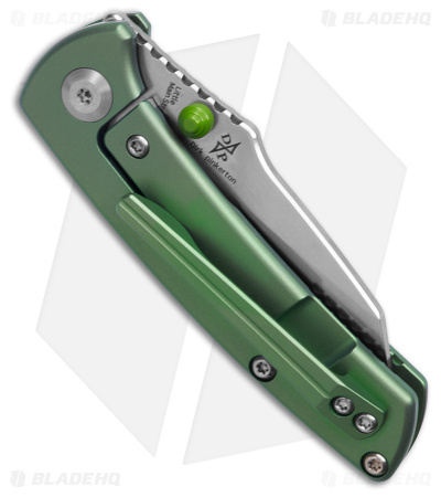 Kansept Knives Little Main Street Frame Lock Knife Green Titanium (2.2" SW)