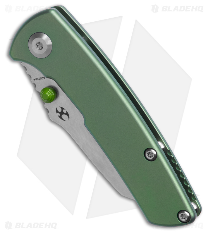 Kansept Knives Little Main Street Frame Lock Knife Green Titanium (2.2" SW)