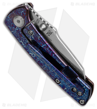 Kansept Knives Little Main Street Frame Lock Knife Lightning Strike Ti (2.2" SW)