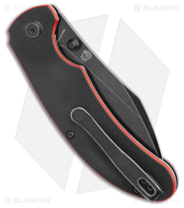 Kansept Nesstreet Liner Lock Knife Black/Red G-10 - Blade HQ