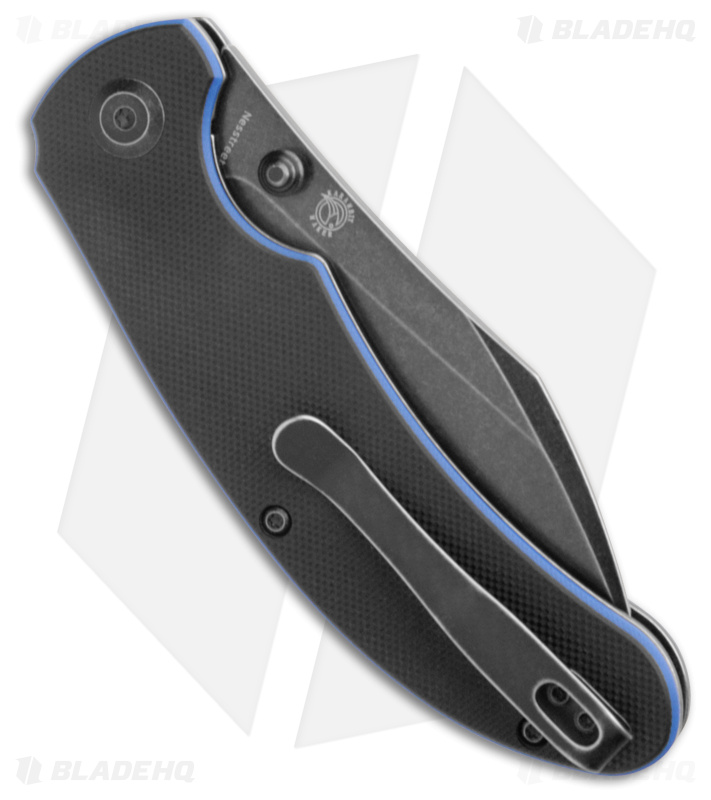 Kansept Knives Nesstreet Liner Lock Knife Blue/Black G-10 (3.5" Black Stonewash)