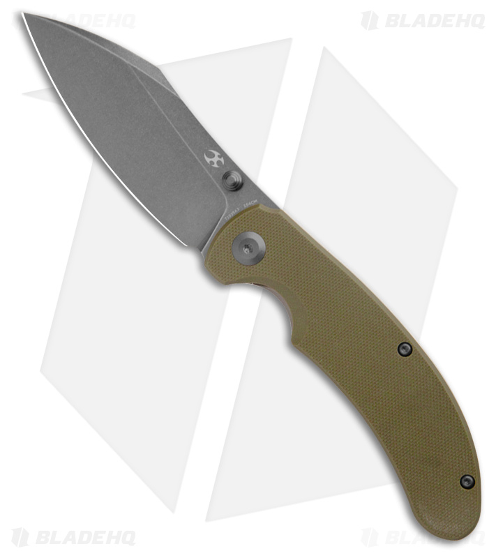 Kansept Nesstreet Liner Lock Knife Green G-10 - Blade HQ