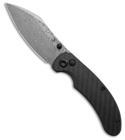 Kansept Knives Nesstreet Button Lock Knife Twill Carbon Fiber (3.6" Satin)