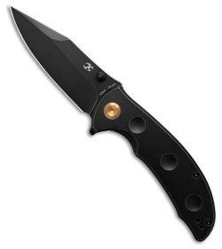ROOK様 Kansept Knives Rei Black Titanium Clip Point Black Stonewash
