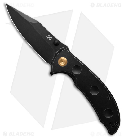 【Rei Keven】 Kansept Knives Rei Black Titanium Clip Point Black Stonewash