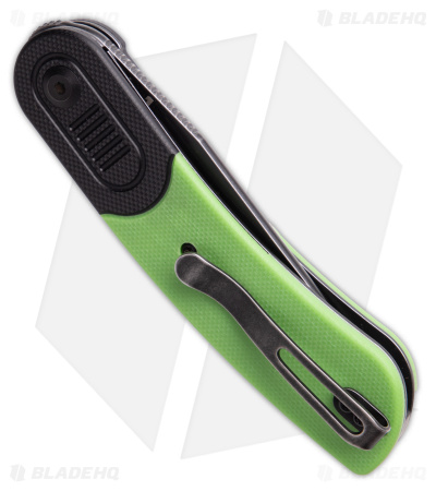 Kansept Knives Lundquist Reverie Pocket Knife Black/Green G-10 (3" Black SW)
