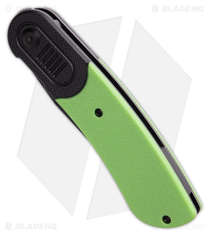 Kansept Knives Lundquist Reverie Pocket Knife Black/Green G-10 (3" Black SW)