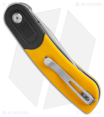 Kansept Knives Lundquist Reverie Pocket Knife Black/Yellow G-10 (3" Stonewash)