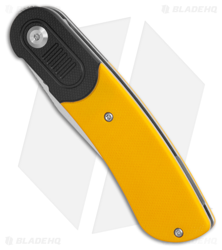Kansept Knives Lundquist Reverie Pocket Knife Black/Yellow G-10 (3" Stonewash)