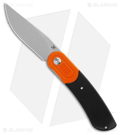 Kansept Knives Lundquist Reverie Pocket Knife Black/Orange G-10 (3 Stonewash) 