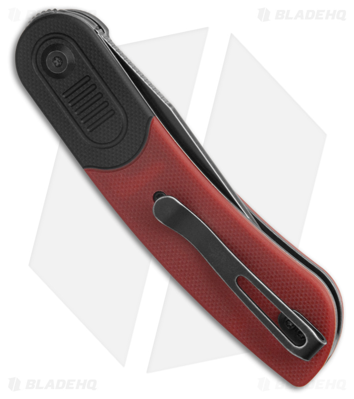 Kansept Knives Lundquist Reverie Pocket Knife Black/Red G-10 (3" Black SW) 