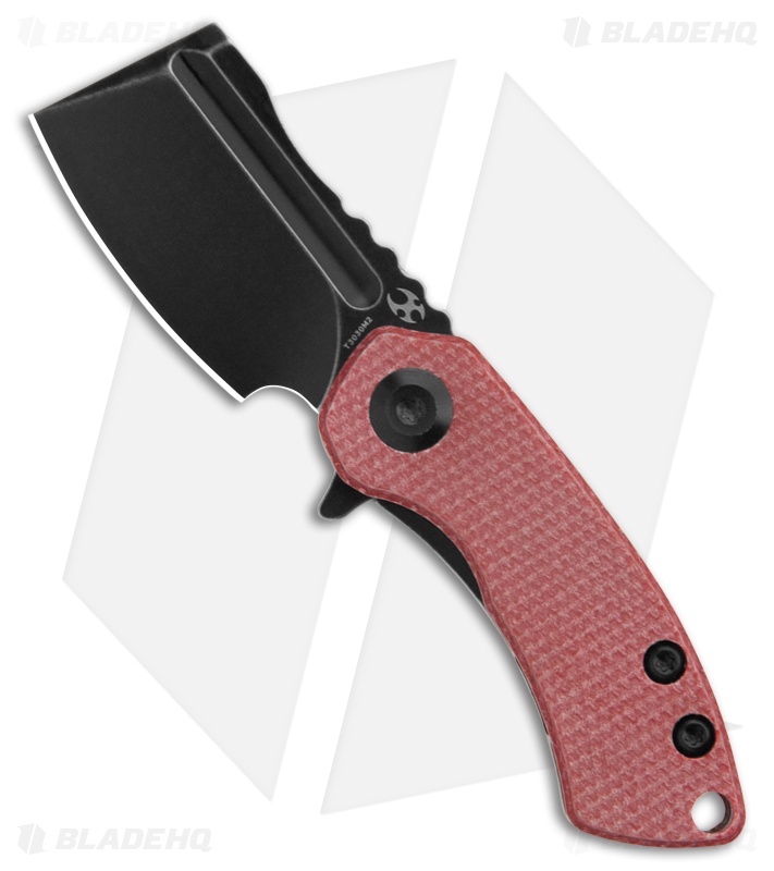 Kansept Knives Mini Korvid Knife Red Micarta Black SW Kansept Knives Mini Korvid Knife Red Micarta Black SW