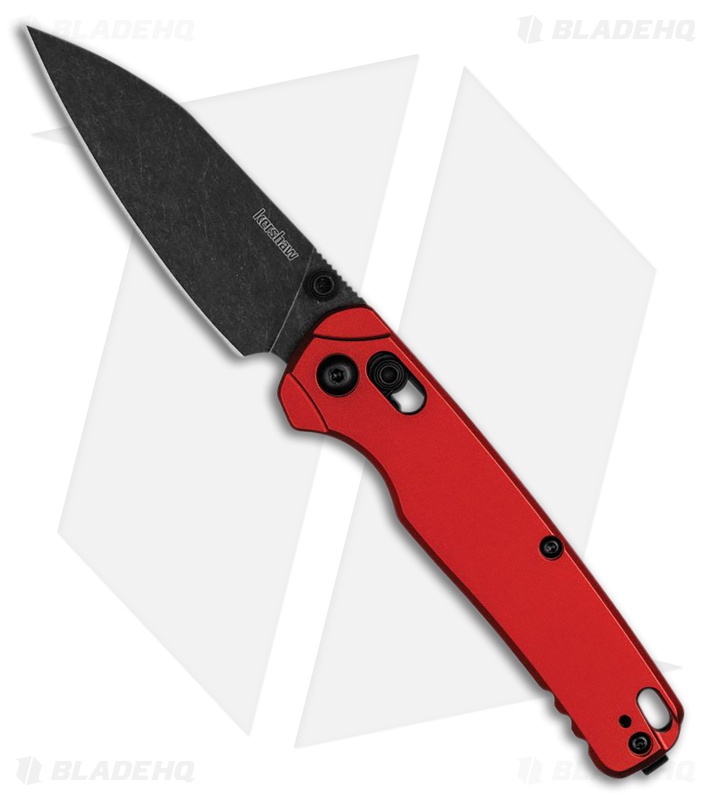 Kershaw Bel Air MagnaCut DuraLock Knife Red Aluminum (3.1" Black Stonewash)