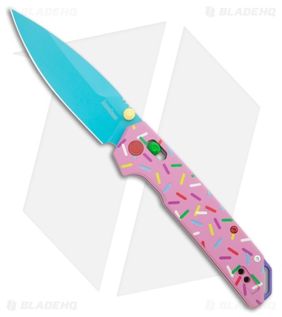 Kershaw Iridium DuraLock Knife Dessert Warrior (3.5" Blue) Donut