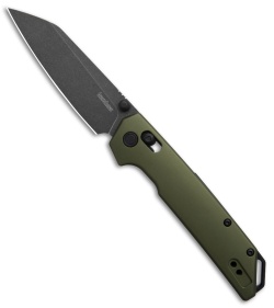 Kershaw Iridium DuraLock Knife Olive Aluminum Reverse Tanto (3.5&quot; Blackwash D2) | 219116