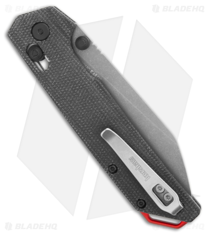 Kershaw Iridium Reverse Tanto DuraLock Knife Black Micarta (3.5" SW D2) 2038RMC
