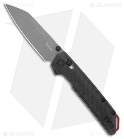 Kershaw Iridium Reverse Tanto DuraLock Knife Black Micarta (3.5" SW D2) 2038RMC