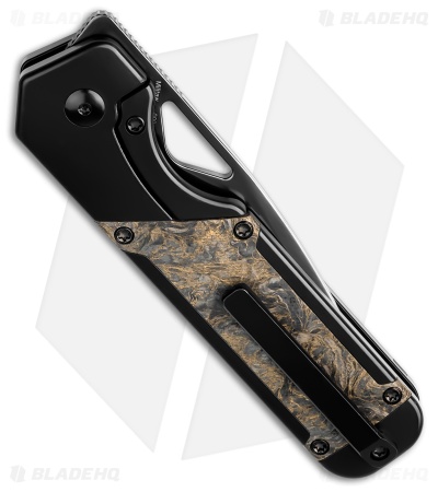 Kizer Militaw Frame Lock Knife Black Ti/Dark Matter FC (3.4" Black) Ki3634A3