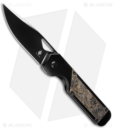 Kizer Militaw Frame Lock Knife Black Ti/Dark Matter FC (3.4" Black) Ki3634A3
