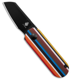 Kizer Azo/Liz Mini Bay Detent Slip Joint Knife Mexican Blanket G-10 (1.9" Black)