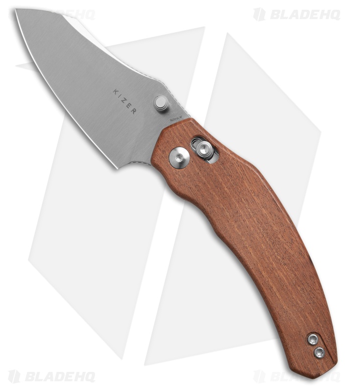 Kizer Bulldog Pocket Knife Mkuruti Wood V3672A2