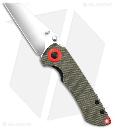 Kizer Christensen Critical Mini Liner Lock Knife Green Micarta (3" Satin) 