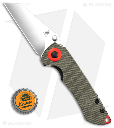 Kizer Christensen Critical Mini Liner Lock Knife Green Micarta (3" Satin) 