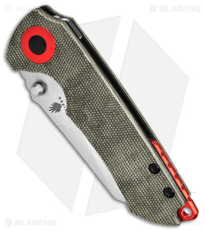 Kizer Christensen Critical Mini Liner Lock Knife Green Micarta (3" Satin) 