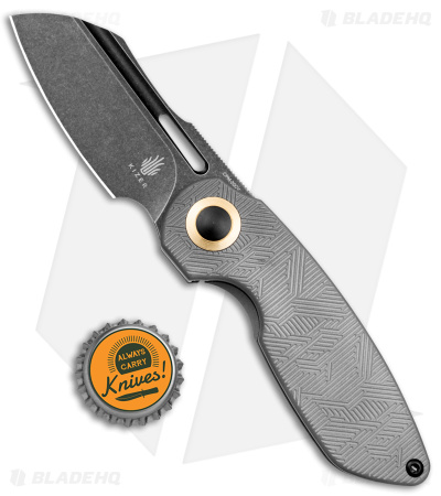 Kizer D.O.C.K. October Cleaver Frame Lock Knife Titanium (2.9" Black) KI3569A2