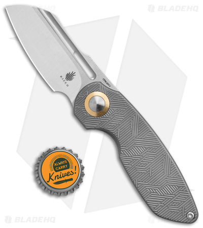 Kizer D.O.C.K. October Cleaver Frame Lock Knife Titanium (2.9" Satin) KI3569