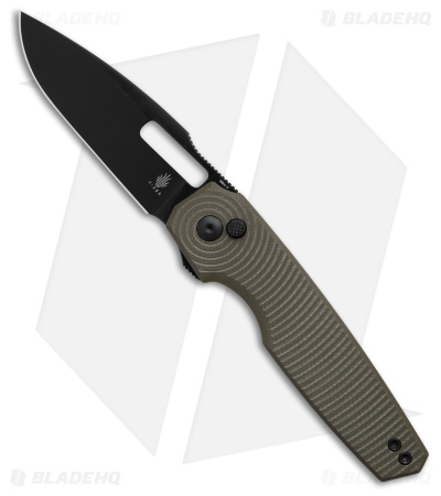 Kizer Dogfish Pocket Knife Green G-10 Black Nitro-V