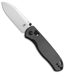 Kizer Azo Drop Bear Clutch Lock Knife Black Aluminum (3.15" Satin) V3619C1