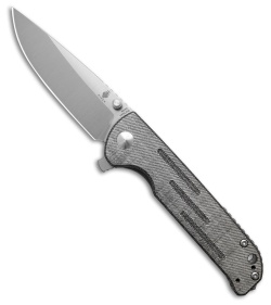 Kizer Justice Liner Lock Flipper Knife Black Denim Micarta (3.75" Satin) V4543N6