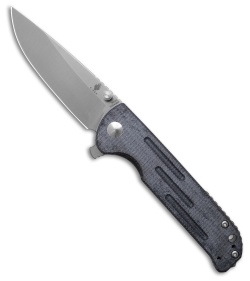 Kizer Justice Liner Lock Flipper Knife Blue Denim Micarta (3.75" Satin) V4543N7