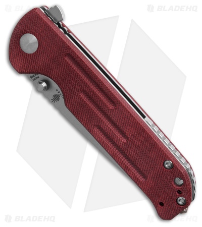 Kizer Justice Liner Lock Flipper Knife Red Denim Micarta (3.75" Satin) V4543N5