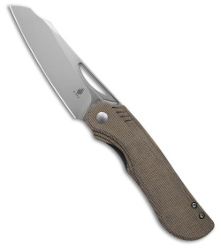 Kizer Kobold 2.0 Liner Lock Knife Green Micarta (3.66"  Stonewash) V3542.2C1