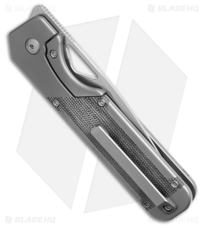Kizer Militaw Frame Lock Knife Gray Titanium/Micarta (3.4" Satin) Ki3634A1