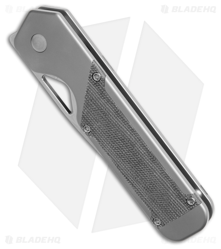 Kizer Militaw Frame Lock Knife Gray Titanium/Micarta (3.4" Satin) Ki3634A1