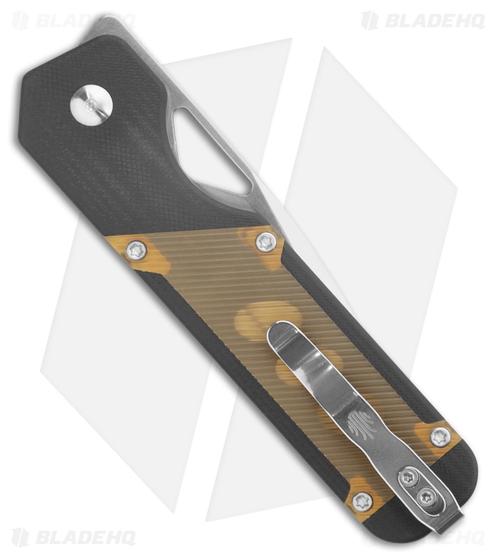 Kizer Militaw Liner Lock Knife Black G-10 PEI Inlay (3.4" Satin ) V3634C1
