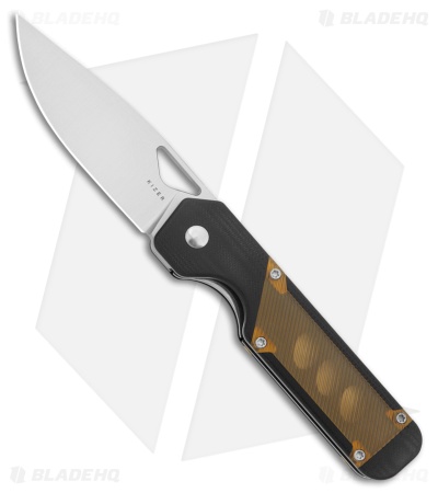 Kizer Militaw Liner Lock Knife Black G-10 PEI Inlay (3.4" Satin ) V3634C1