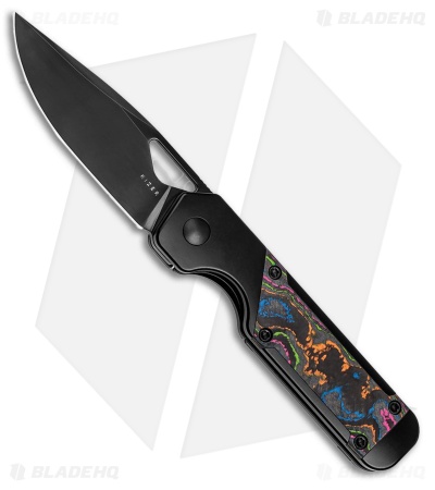Kizer Militaw Pocket Knife Black Titanium Camo Carbon 80's