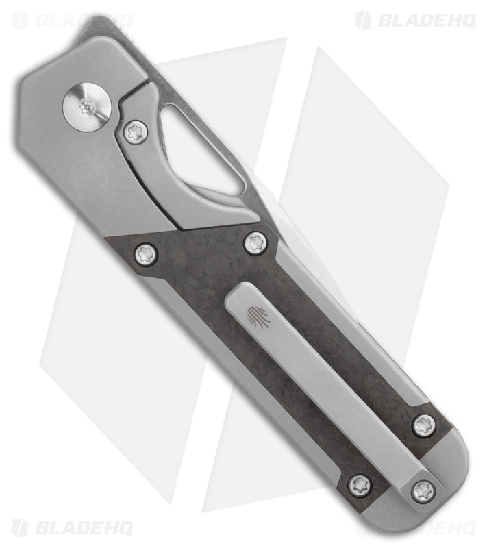 Kizer Mini Militaw Frame Lock Knife CF/Milled Vine Window Grille Ti (2.8" Satin)