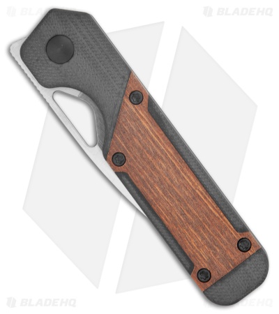 Kizer Mini Militaw Liner Lock Knife Black G-10 MKURUTI Inlay (2.8" Satin)
