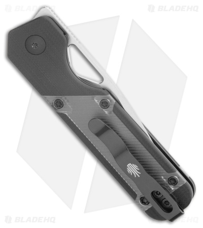 Kizer Mini Militaw Liner Lock Knife Black G-10 Acrylic Inlay (2.8" Satin)