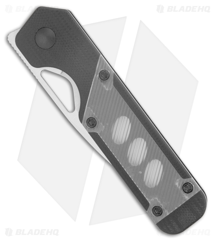 Kizer Mini Militaw Liner Lock Knife Black G-10 Acrylic Inlay (2.8" Satin)
