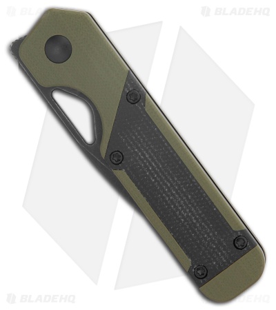 Kizer Mini Militaw Liner Lock Knife Green G-10 Black Micarta (2.8" Black)