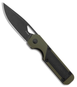 Kizer Mini Militaw Liner Lock Knife Green G-10 Black Micarta (2.8" Black)