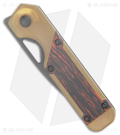 Kizer Mini Militaw Liner Lock Knife PEI Damascus G-10 Inlay (2.8" Black)V3634SA1