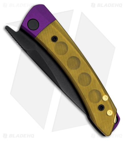 Kizer Mini Momo Liner Lock Knife Purple Aluminum + PEI (3.2" Black) V3663A1